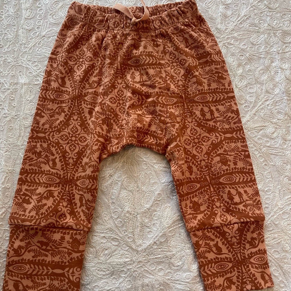 NWT Kate Quinn Hansel & Gretel Panda Pants Coral & Orange Organic Cotton Pants